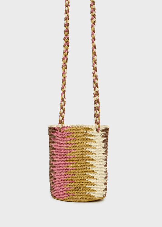 BORSA RHAMA SMALL STRIPE IN RAFIA MULTICOLOR NALÌ