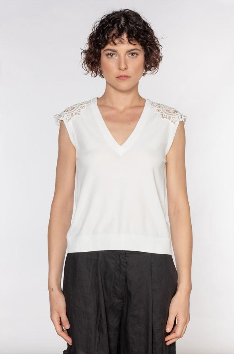 TOP INSERTO PIZZO KAOS
