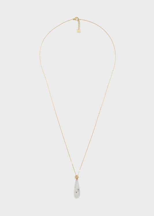 COLLANA JUNE ACC.INO.ORO PIETRA GRIGIA NALÌ