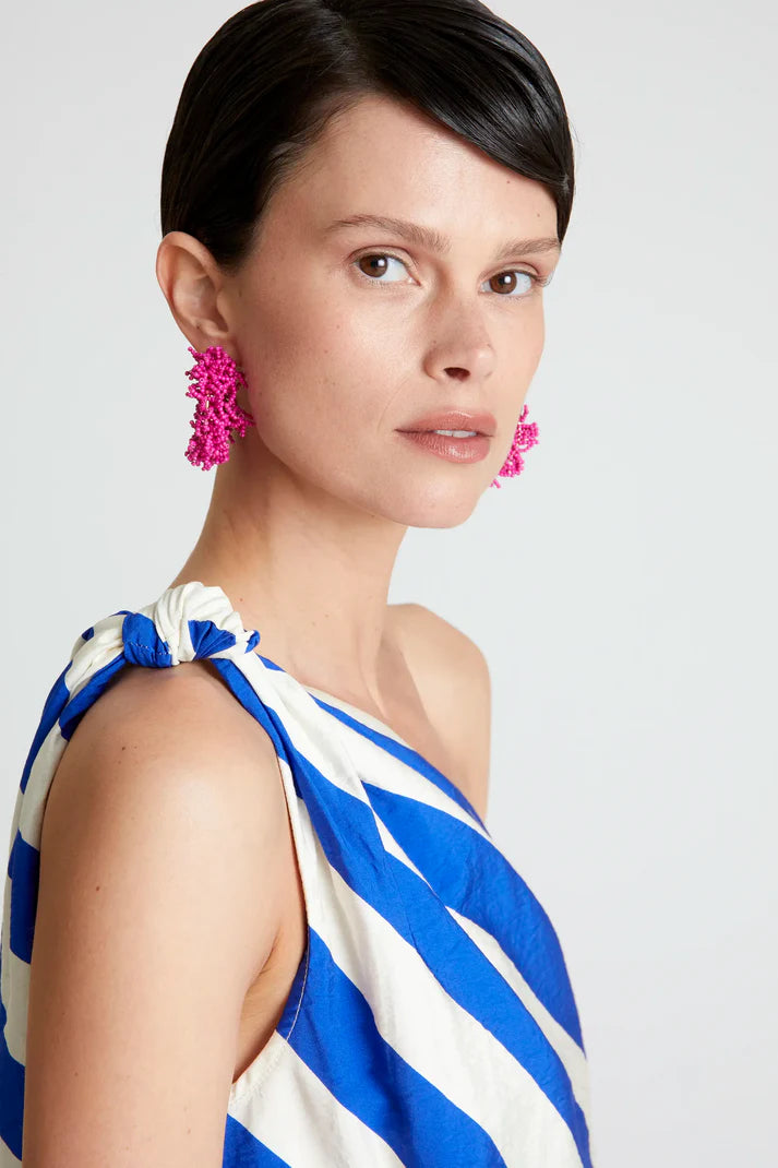 TOP ASIMMETRICO RIGA BLU COMPANIA FANTASTICA