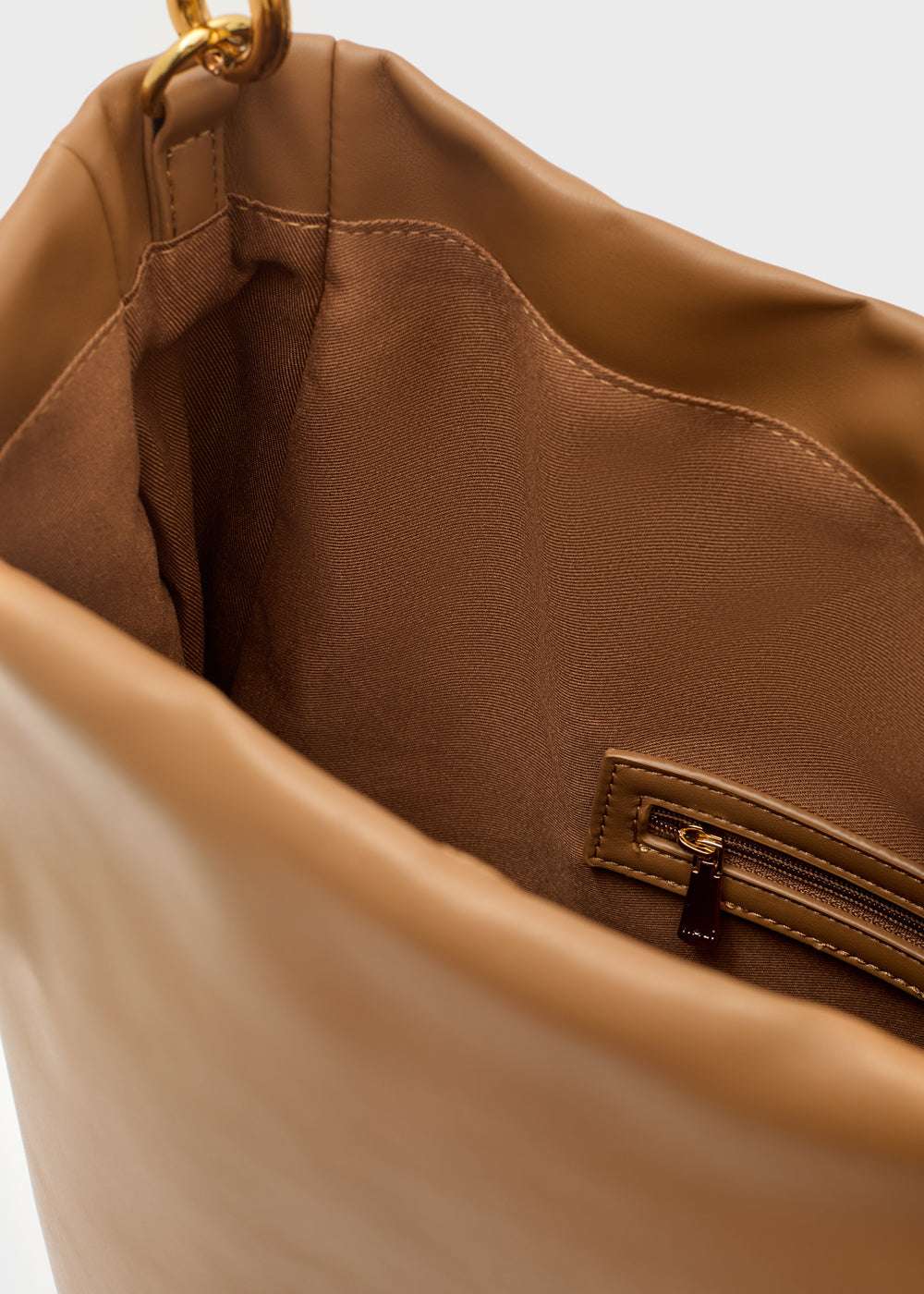 BORSA ANNIE A SPALLA MANICO METALLO MARRONE NALÌ