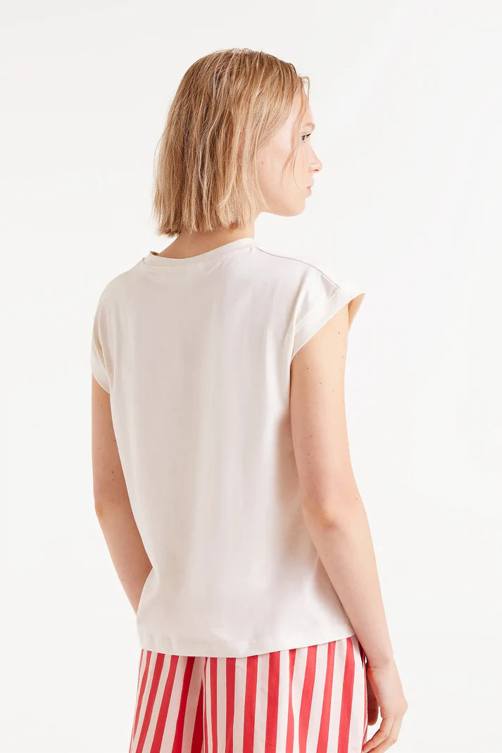 T-SHIRT CON STAMPA CANI CIGLIEGIA COMPANIA FANTASTICA
