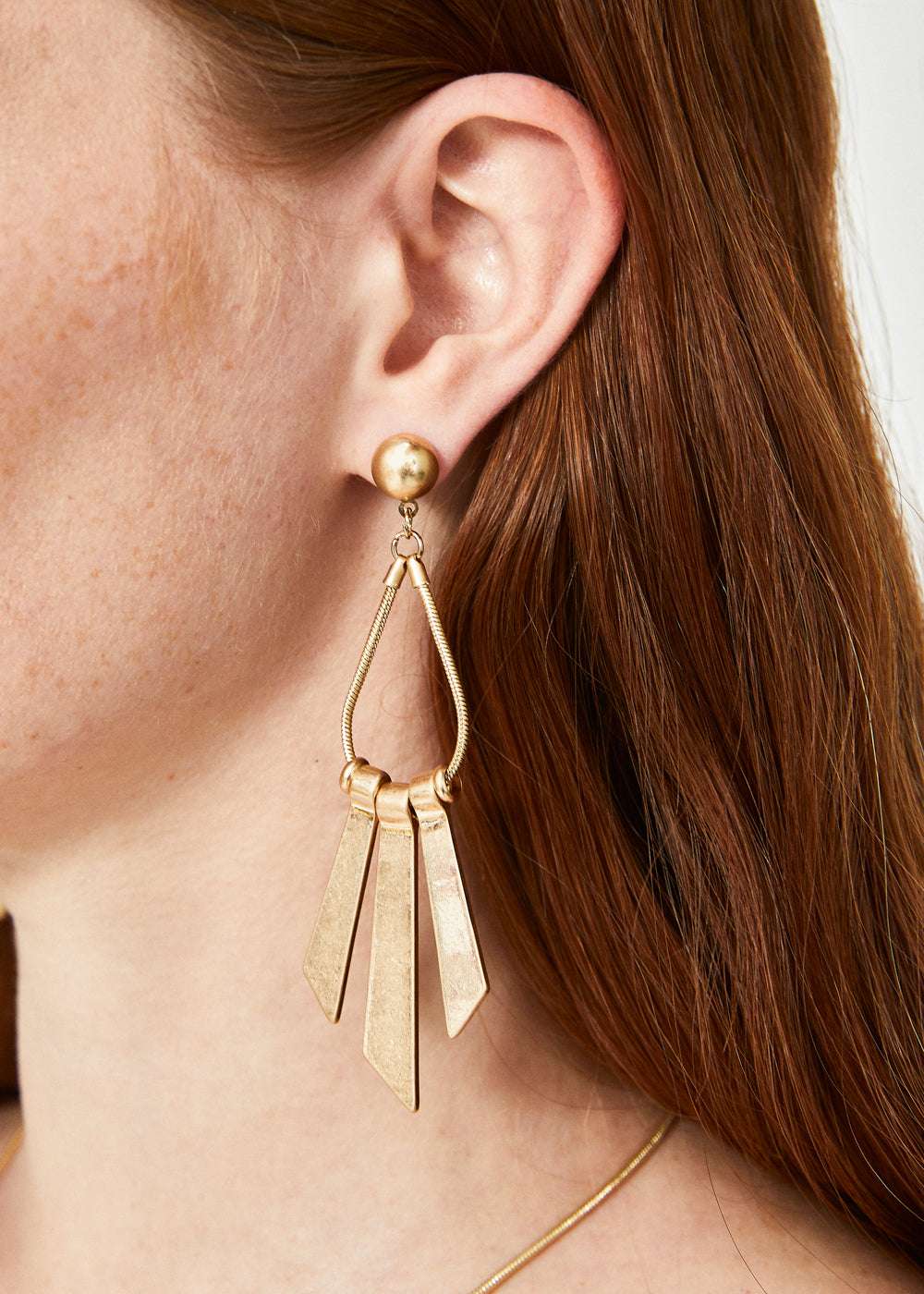 ORECCHINI PENDENTI LUNGHI ORO ANTICATO NALÌ