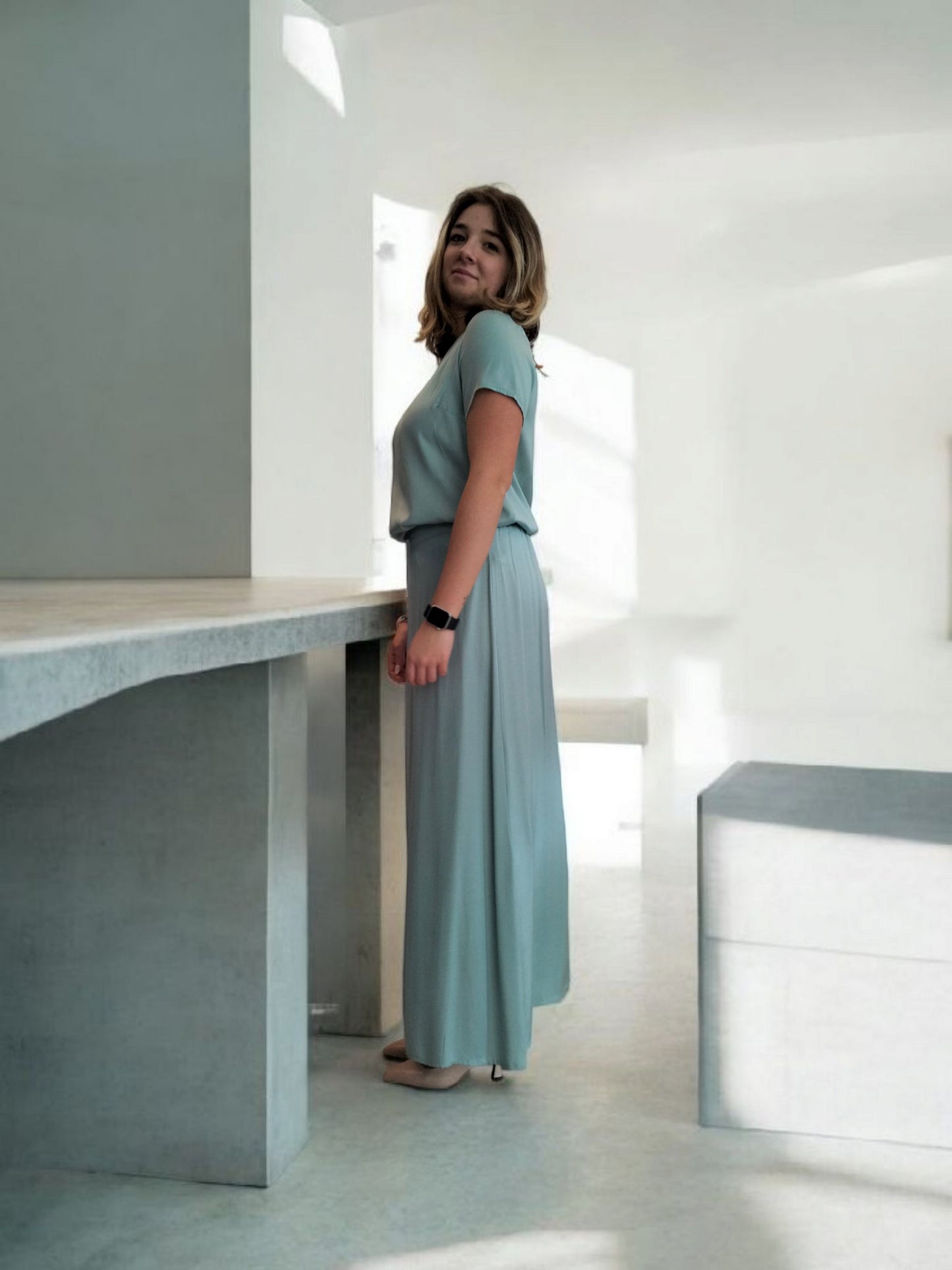 GONNA RASO DI VISCOSA WÙSIDE