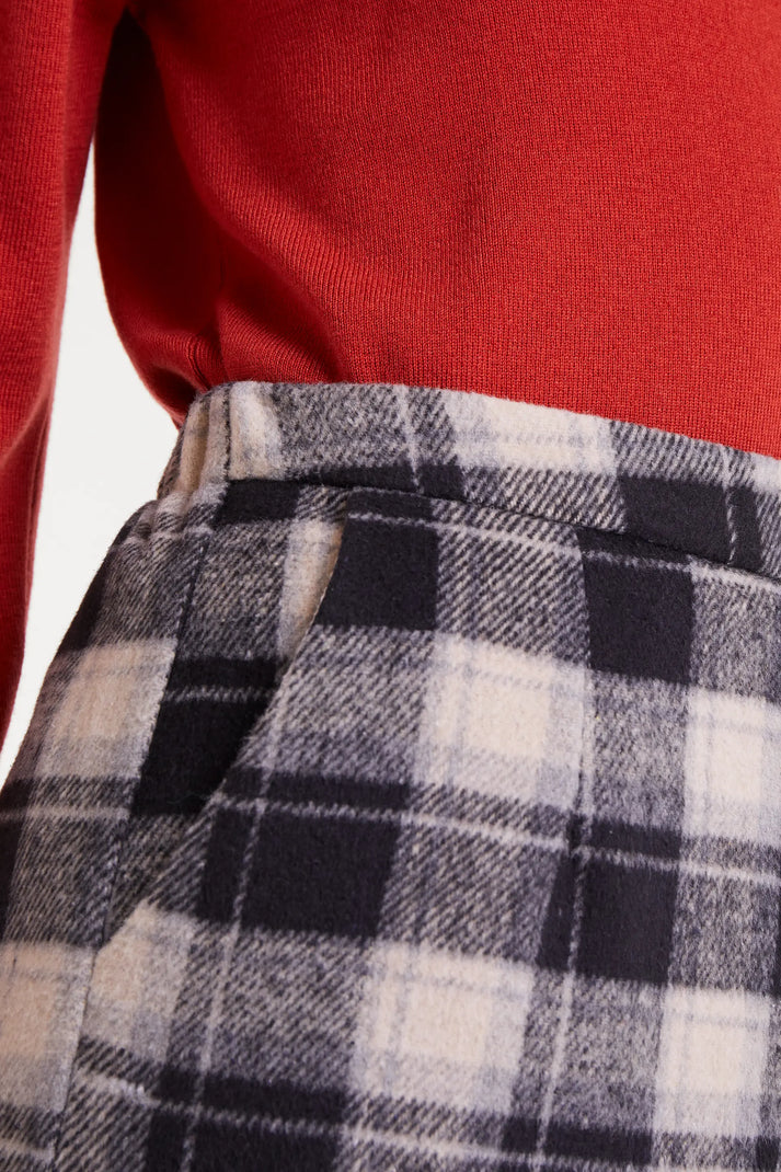 GONNA MIDI CHECK BIANCO E NERO COMPANIA FANTASTICA