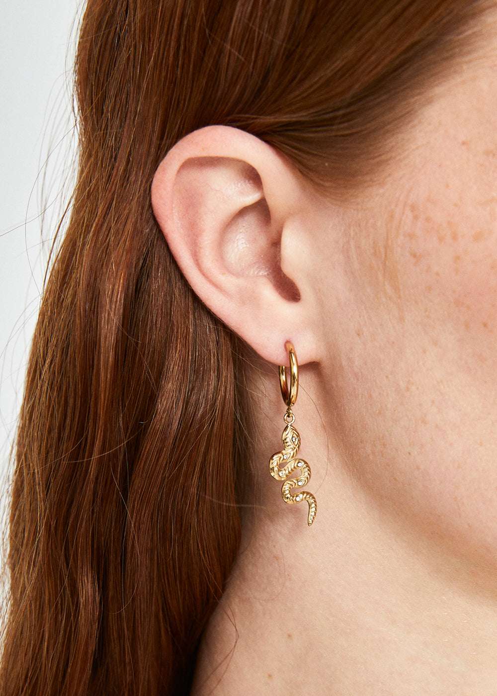 ORECCHINI CERCHIO+SERPENTE ORO NALÌ