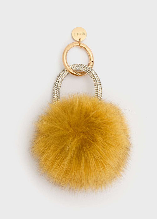 PORTACHIAVI/CHARM POMPON GIALLO NALÌ