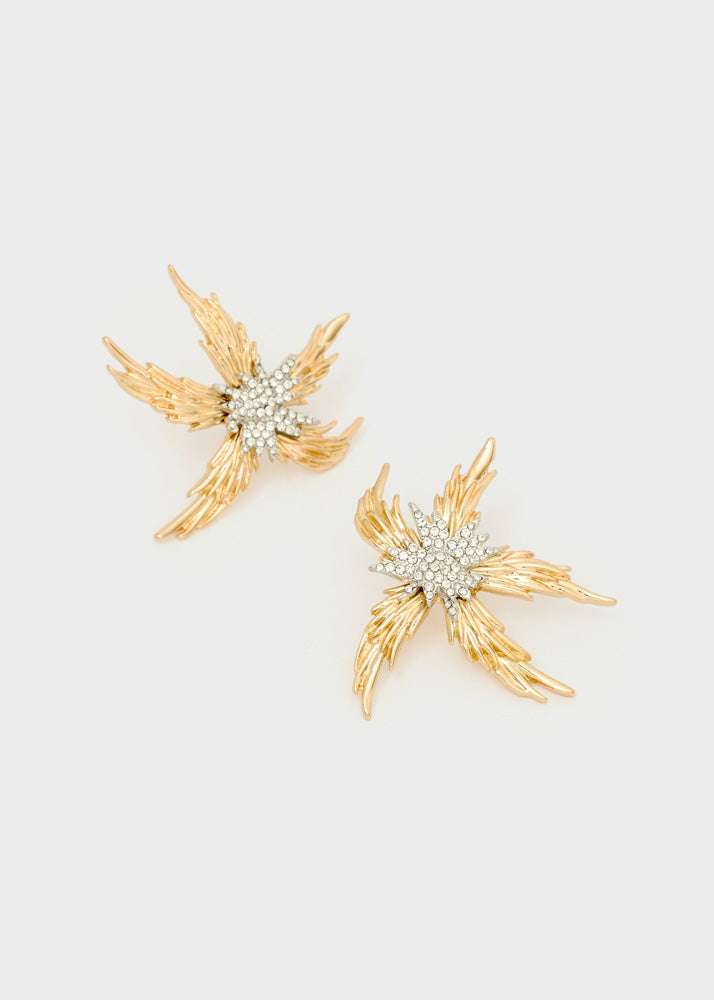 ORECCHINI A LOBO FIORI CON PIETRE ORO NALÍ