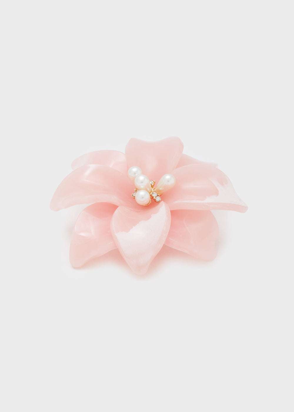 SPILLA FLOWER IN RESINA+PERLE ROSA NALÌ