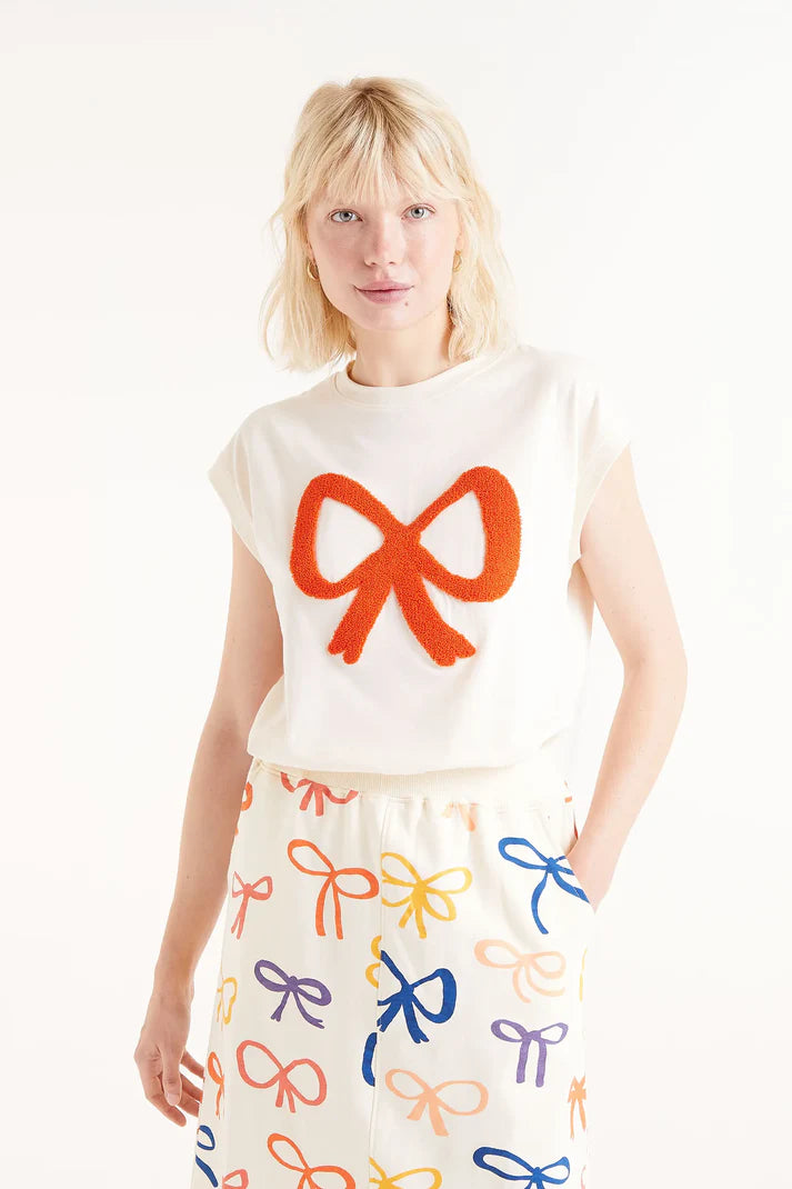 T-SHIRT STAMPA FIOCCO ROSSO COMPANIA FANTASTICA