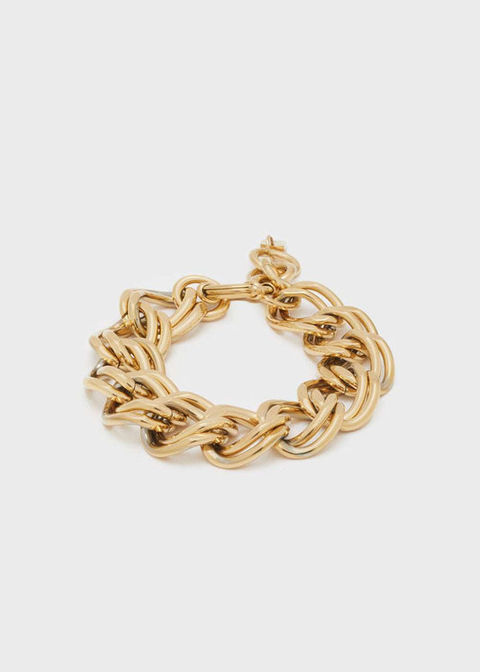 BRACCIALE MAGLIA ANELLI ACC.INOS. ORO NALÌ