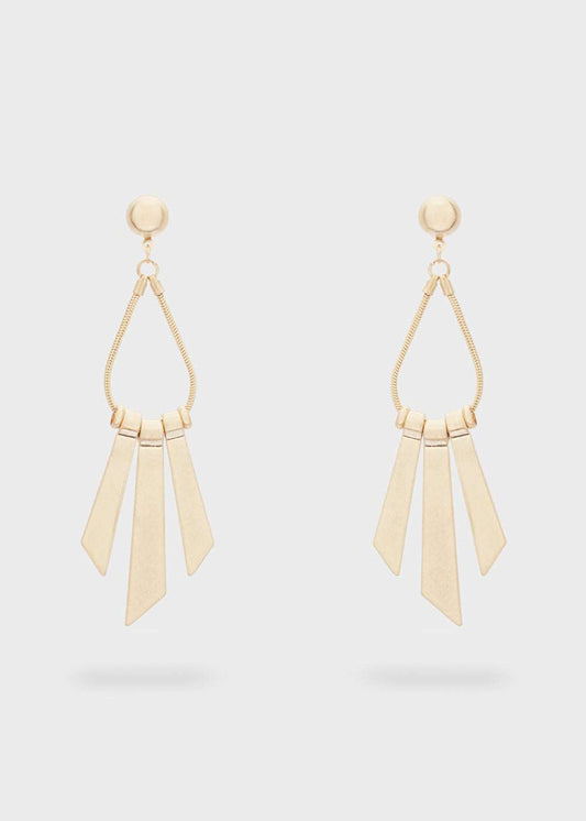 ORECCHINI PENDENTI LUNGHI ORO ANTICATO NALÌ