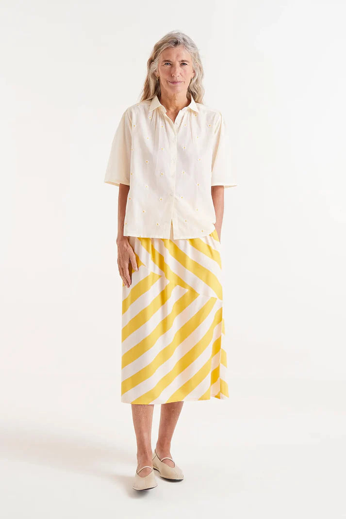 CAMICA RICAMO MARGHERITE GIALLO COMPANIA FANTASTICA