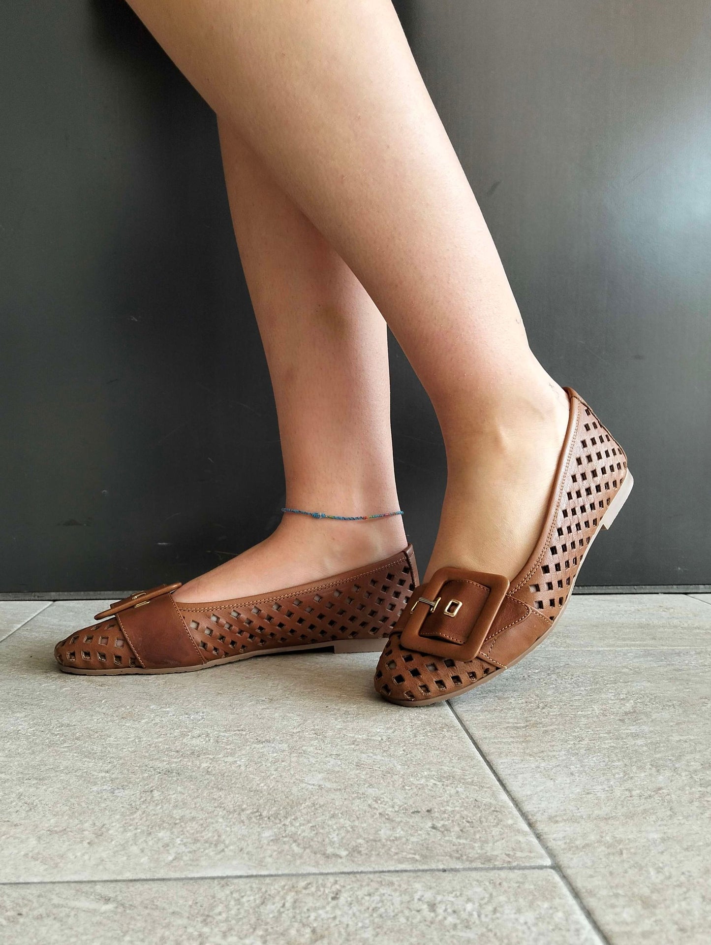BALLERINA TRAFORATA CON FIBBIA SHADDY