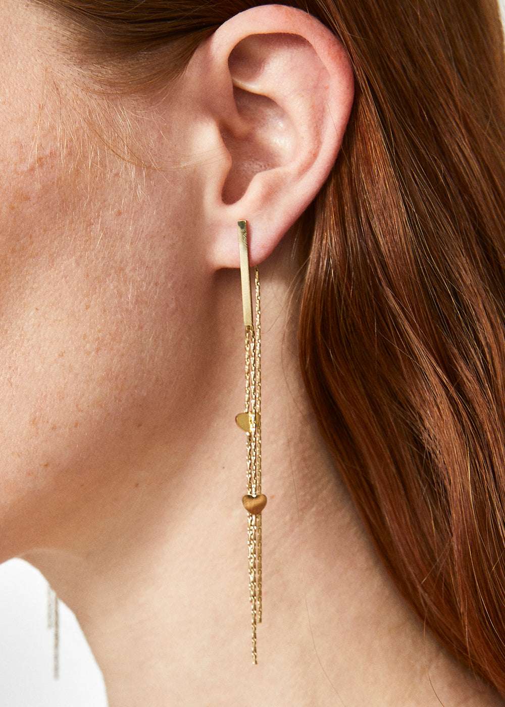 ORECCHINI LUNGHI SOTTILI CUORI ACC.INO. ORO NALÌ