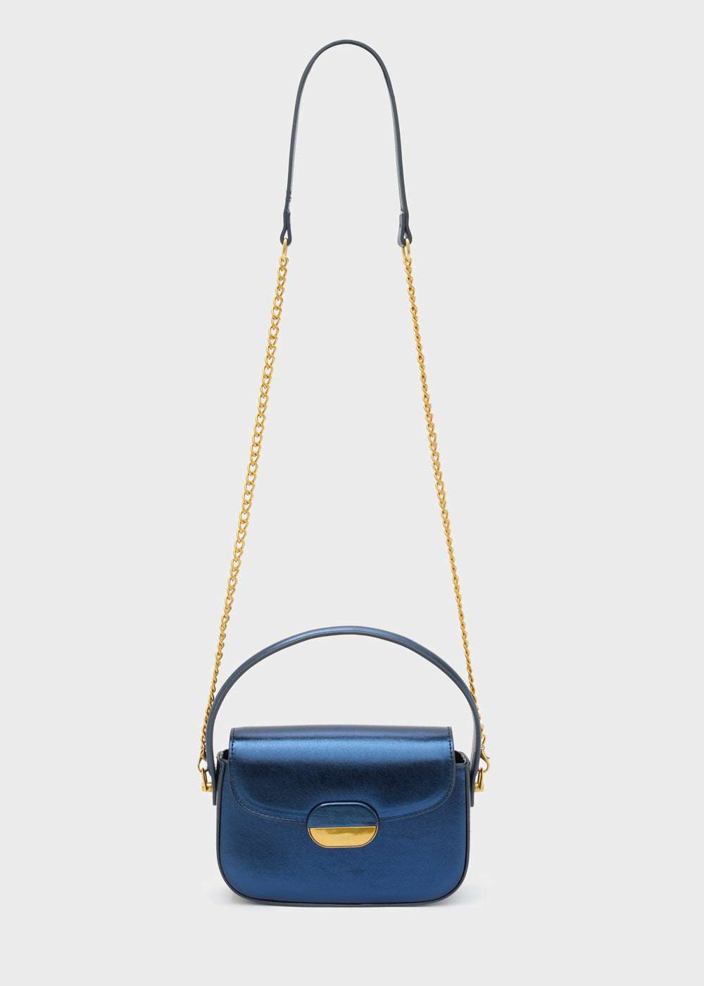 BORSA GIA A MANO METALLIC BLU NALÌ
