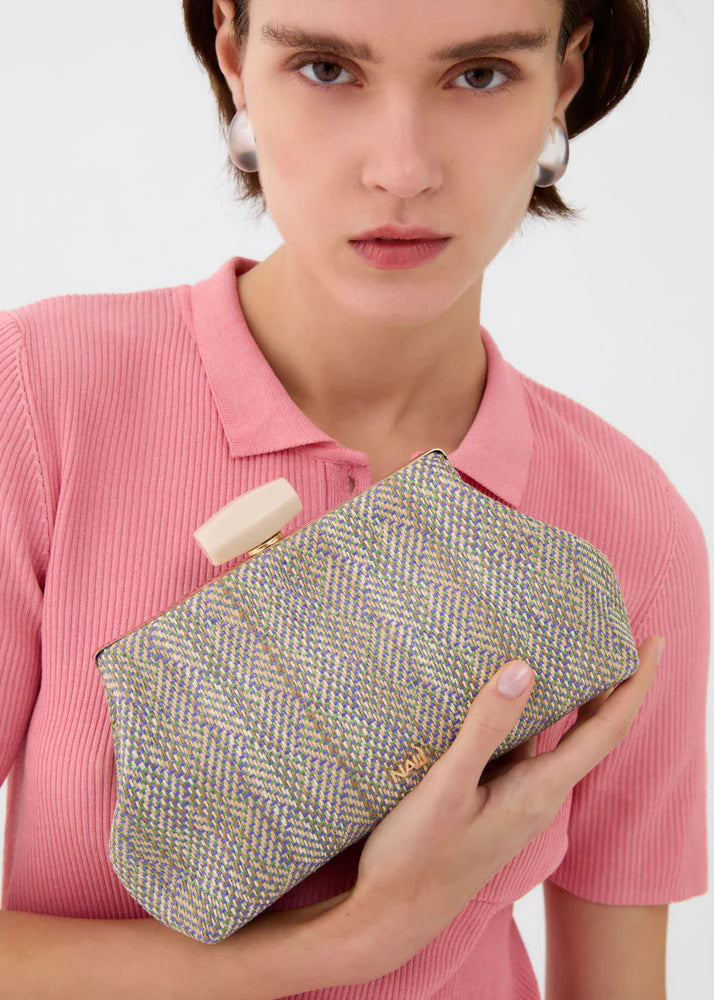 CLUTCH JULIA IN TESSUTO VIOLA NALÌ