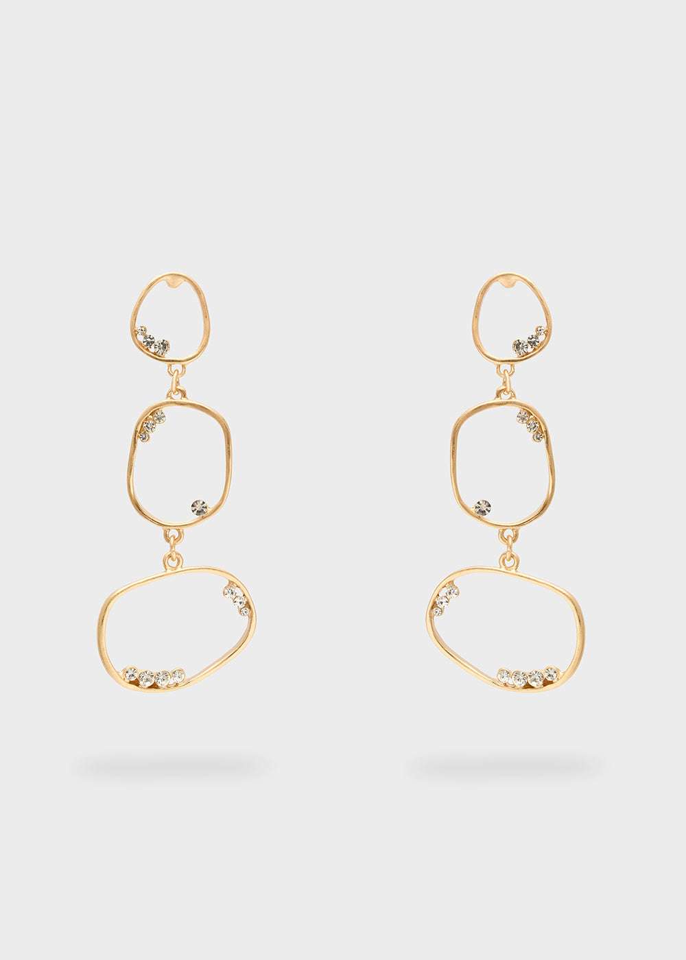 ORECCHINI ELEMENTI OVAL PENDENTI+PIETRE ORO NALÍ