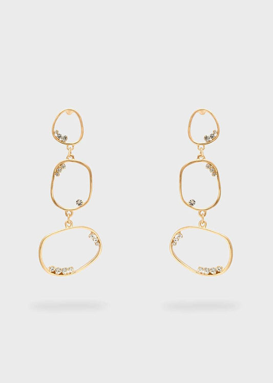 ORECCHINI ELEMENTI OVAL PENDENTI+PIETRE ORO NALÍ