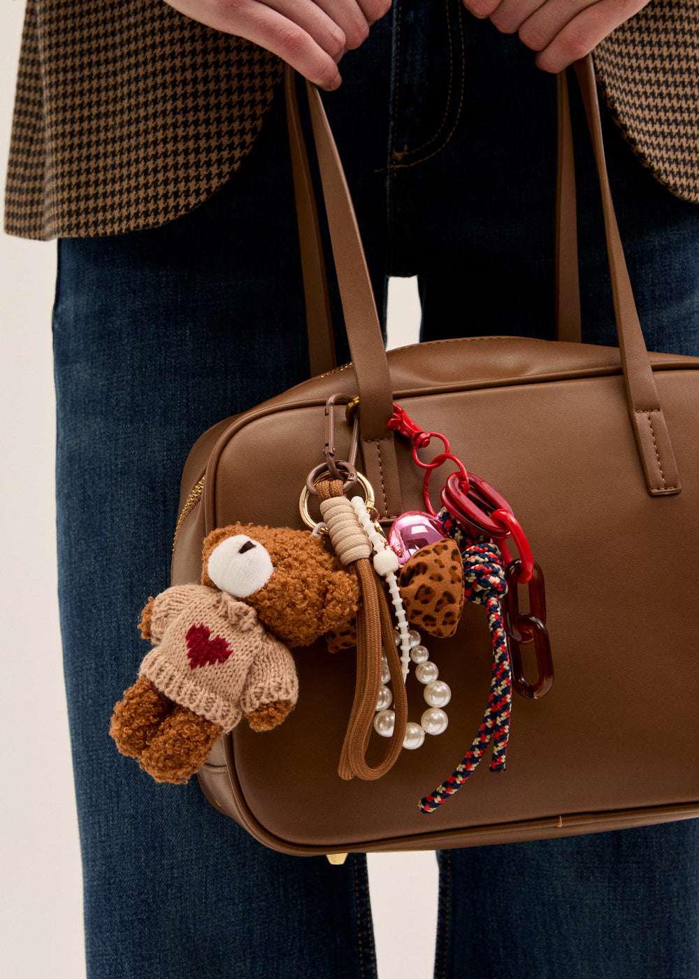 PORTACHIAVI TEDDY+CORDA BEIGE NALÌ