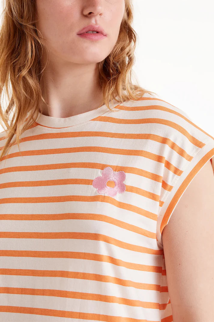 T-SHIRT RIGA ARANCIONE COMPANIA FANTASTICA