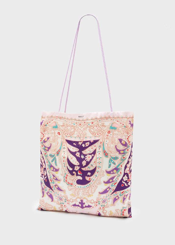 BORSA ANNA BANDANA STAMPA FLOREALE ROSA NALÌ