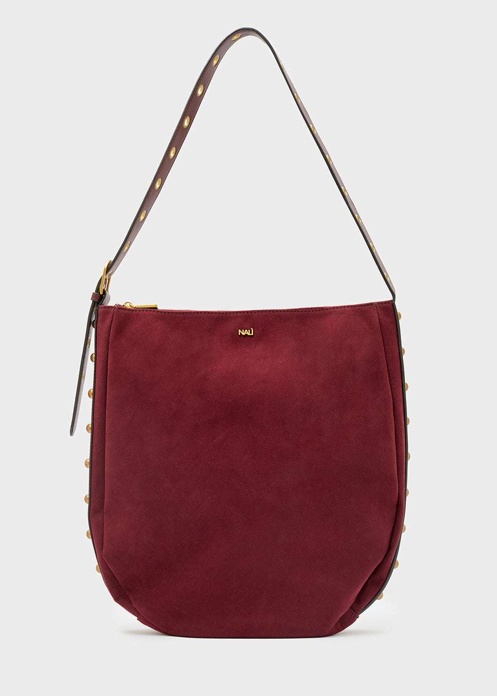 BORSA JOANNE A SPALLA CON BORCHIE BORDEAUX NALÌ