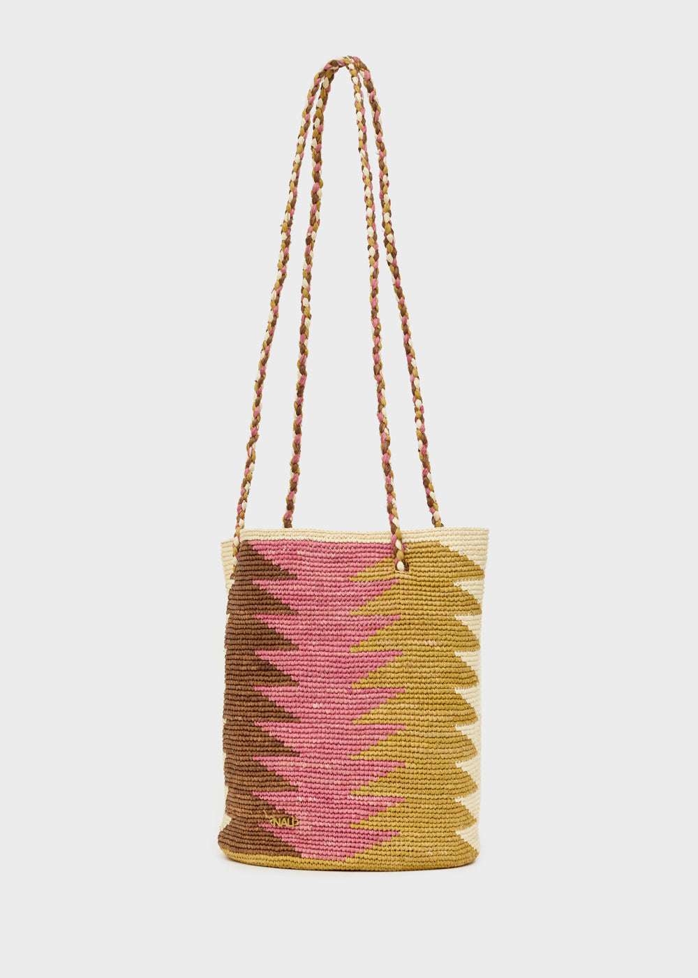 BORSA RHAMA MEDIUM STRIPE IN RAFIA MULTICOLOR NALÌ