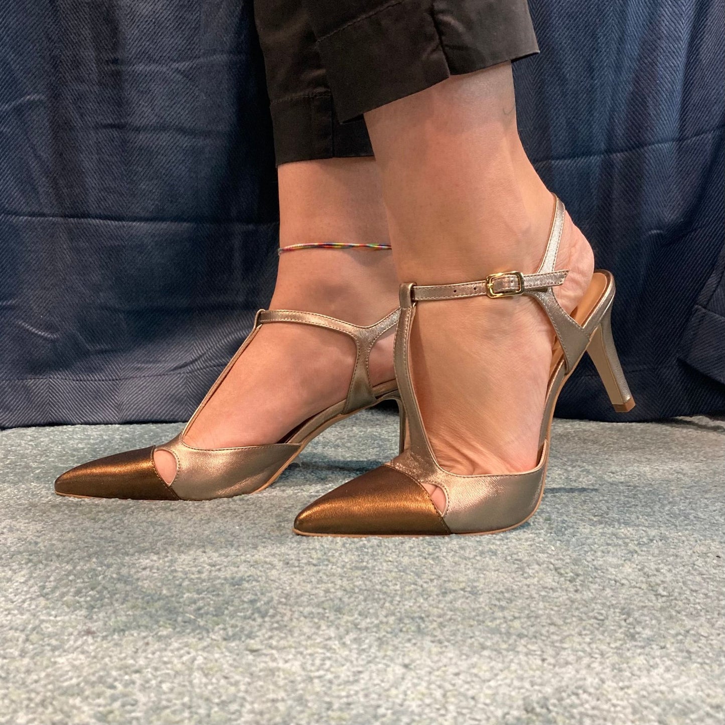 SLINGBACK AVA NAPPA METALIZZATA HOPE