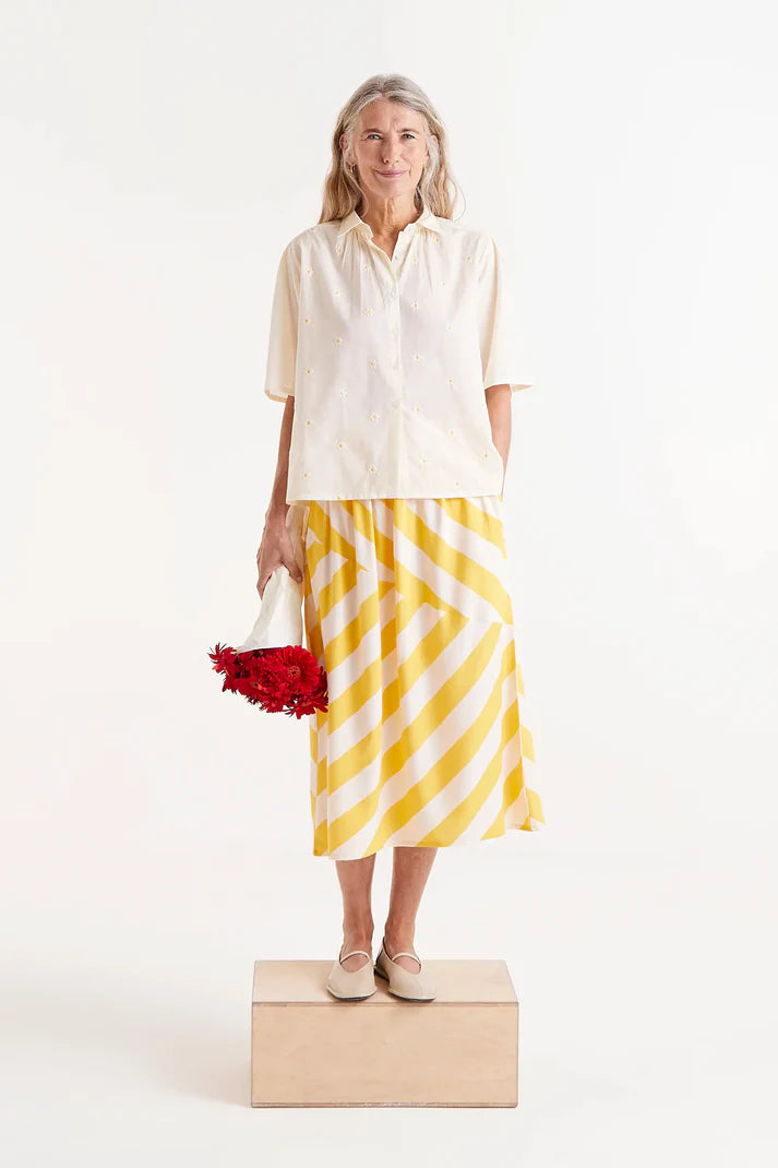 CAMICA RICAMO MARGHERITE GIALLO COMPANIA FANTASTICA