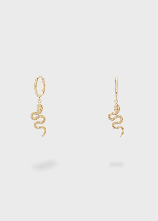 ORECCHINI CERCHIO+SERPENTE ORO NALÌ