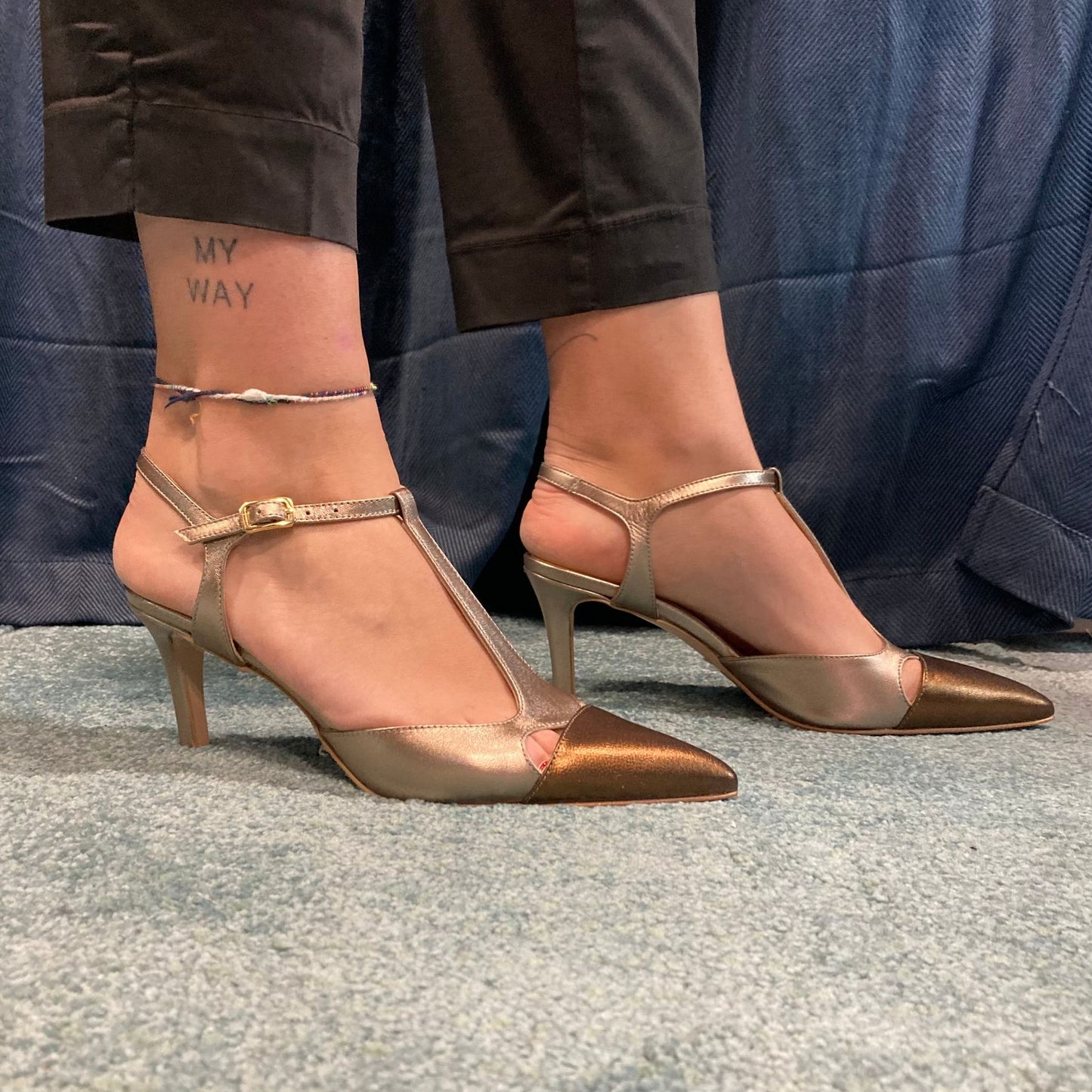 SLINGBACK AVA NAPPA METALIZZATA HOPE