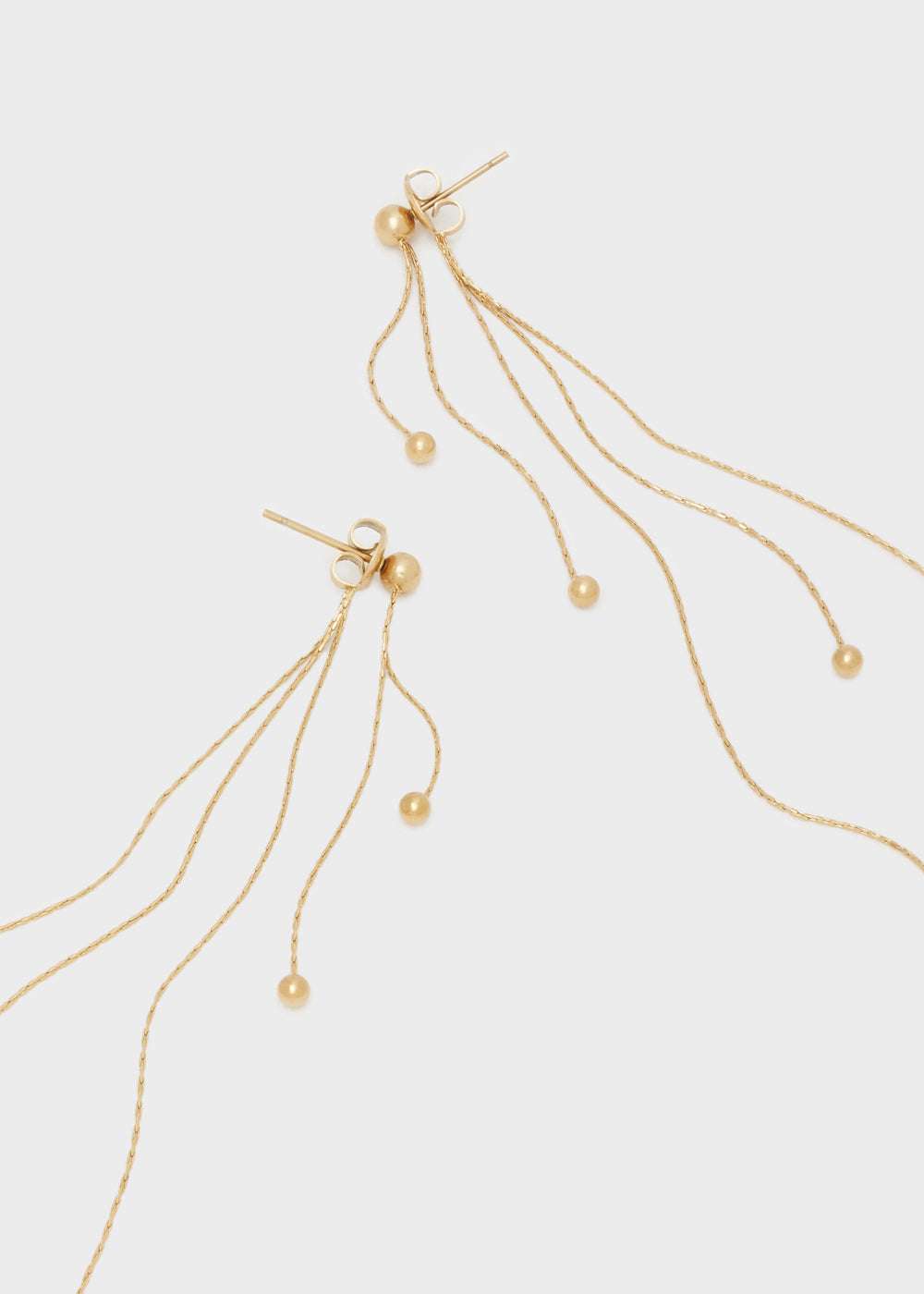 ORECCHINI LUNGHI SOTTILI SFERE ACC.INO. ORO NALÌ