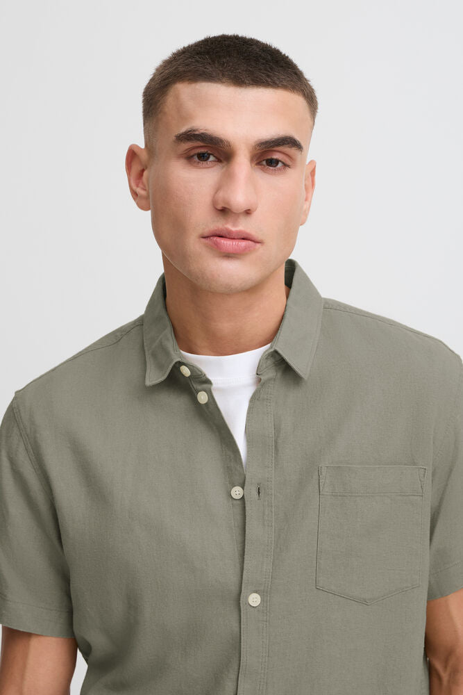 Camicia SDALLAN LAUREL GREEN MANICA CORTA SOLID