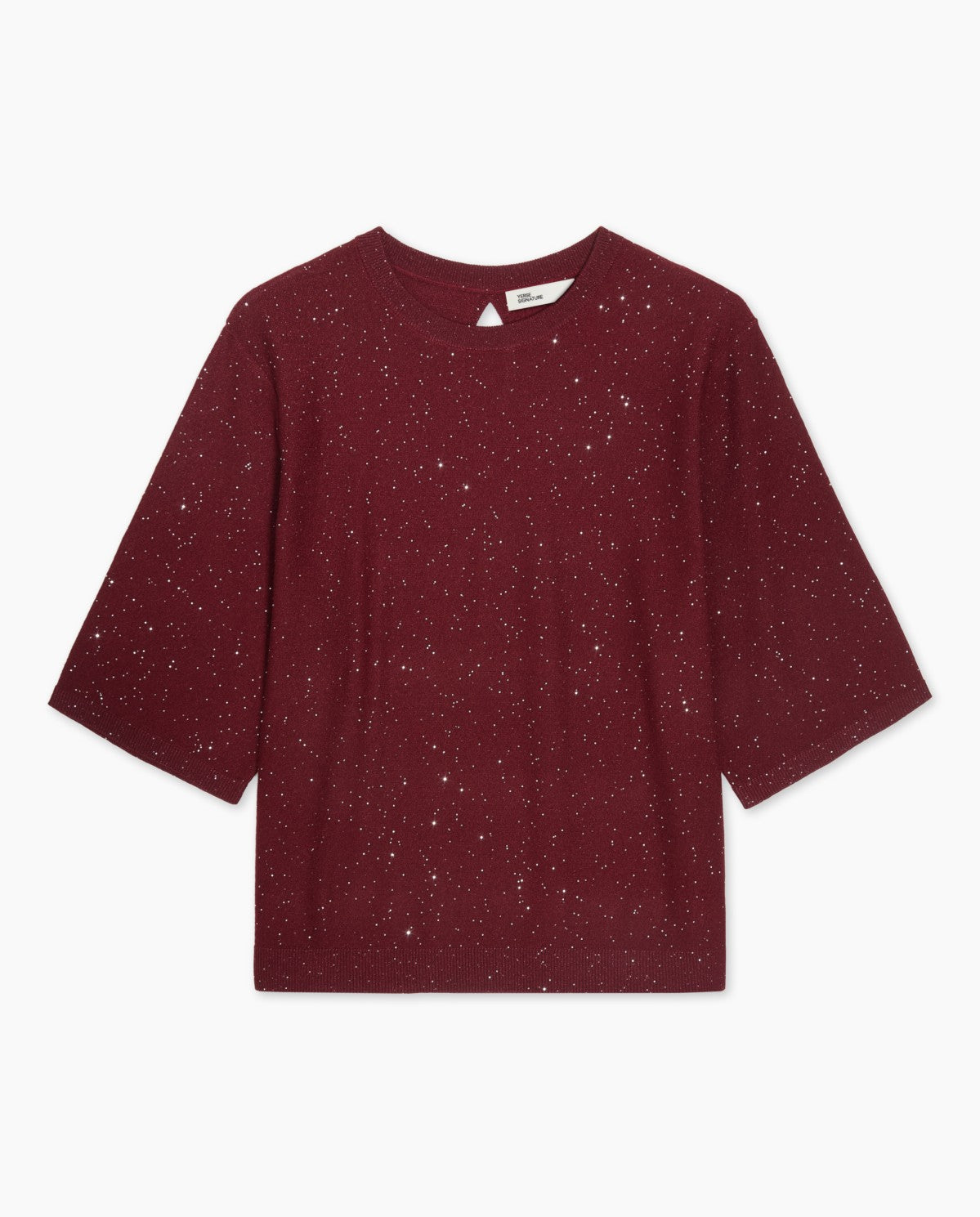 MAGLIONE BORDEAUX CON PAILLETTES YERSE