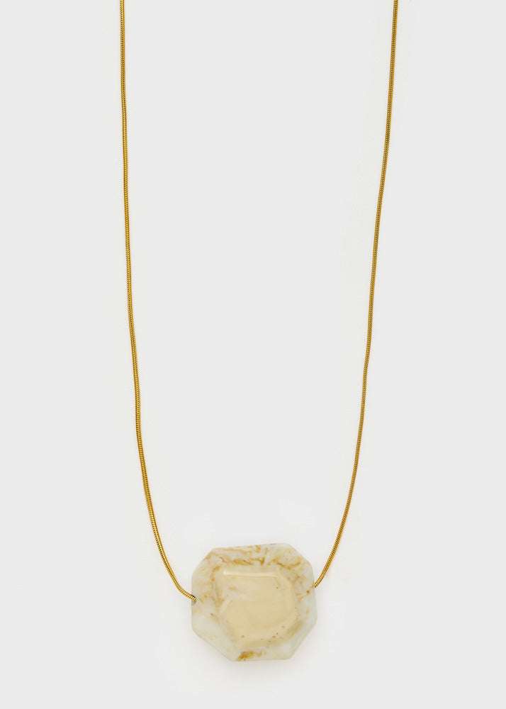 COLLANA REGOLABILE CON ELEMENTO RESINA ORO NALÍ