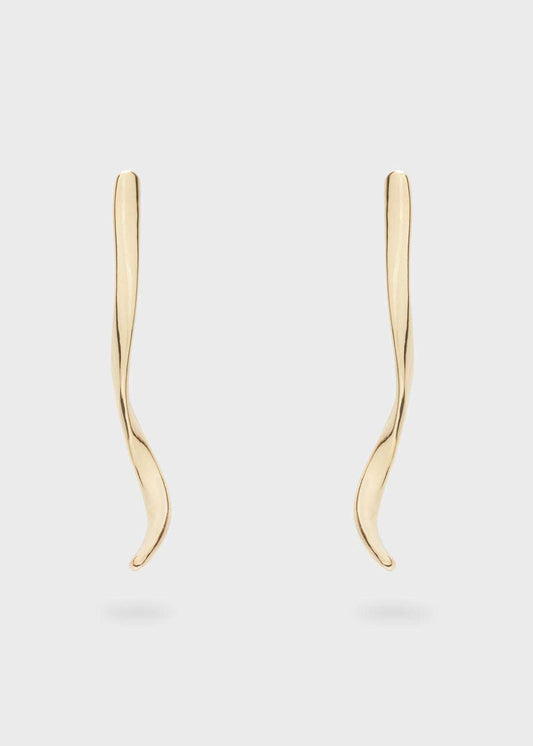 ORECCHINI REMY LUNGHI SINUOSI PLAC.ORO 18KT NALÌ