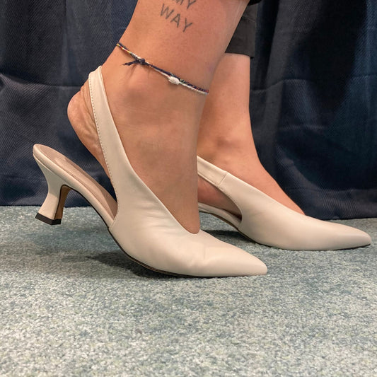 SLINGBACK OFF WHITE BRERA GLI ARTIGIANI DI MILANO