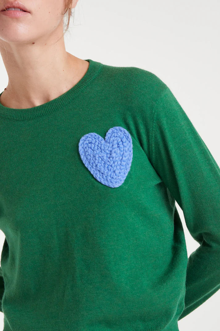 MAGLIA VERDE CUORE AZZURRO COMPANIA FANTASTICA