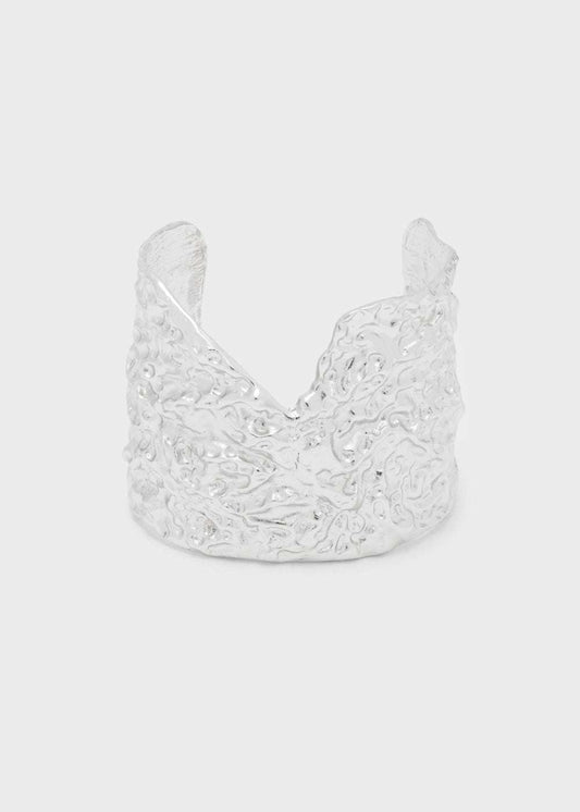 BRACCIALE VANA RIGIDO MARTELLATO ARGENTO NALÌ