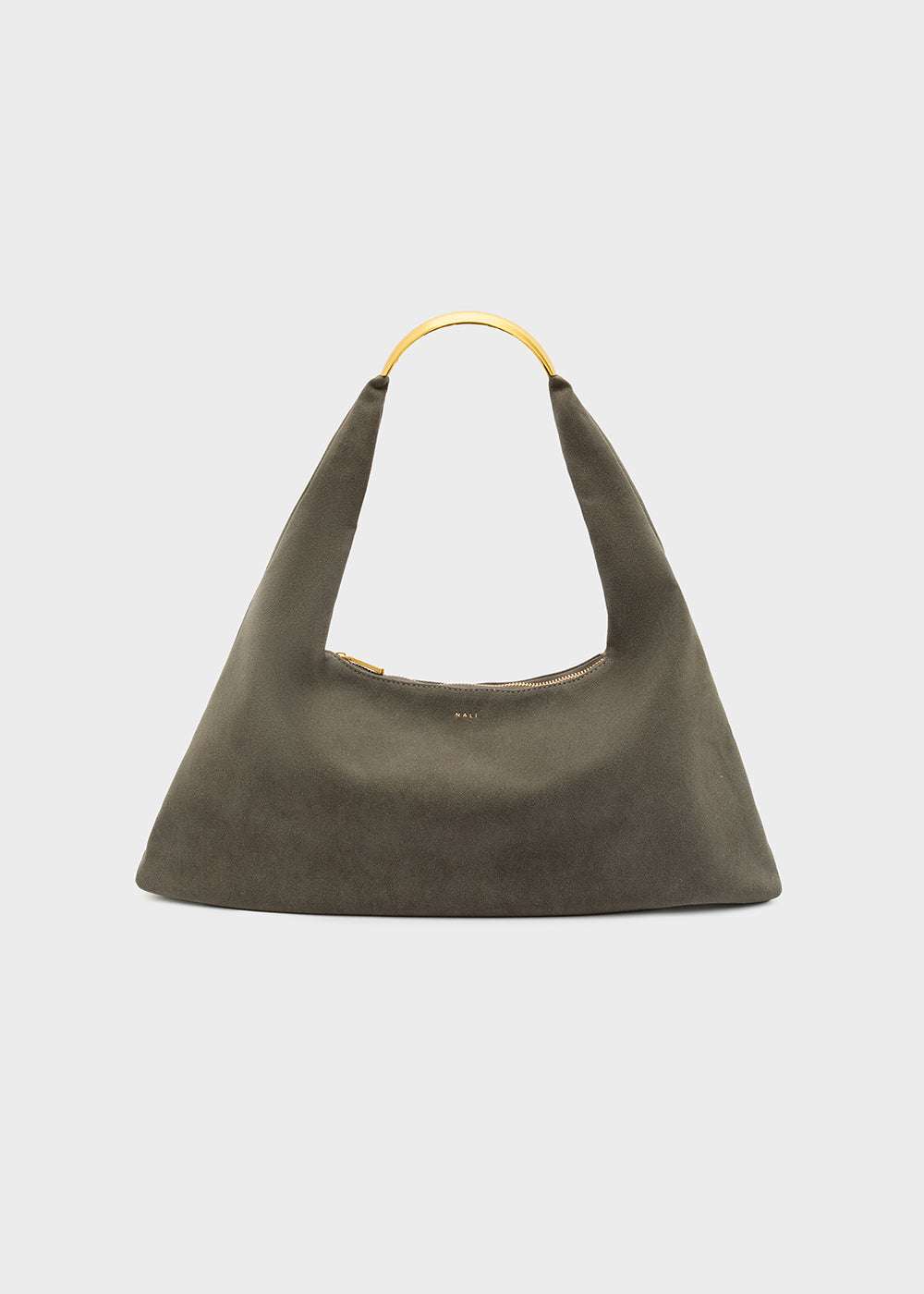 BORSA MILA A SPALLA SCAMOSCIATO GRIGIO NALÌ