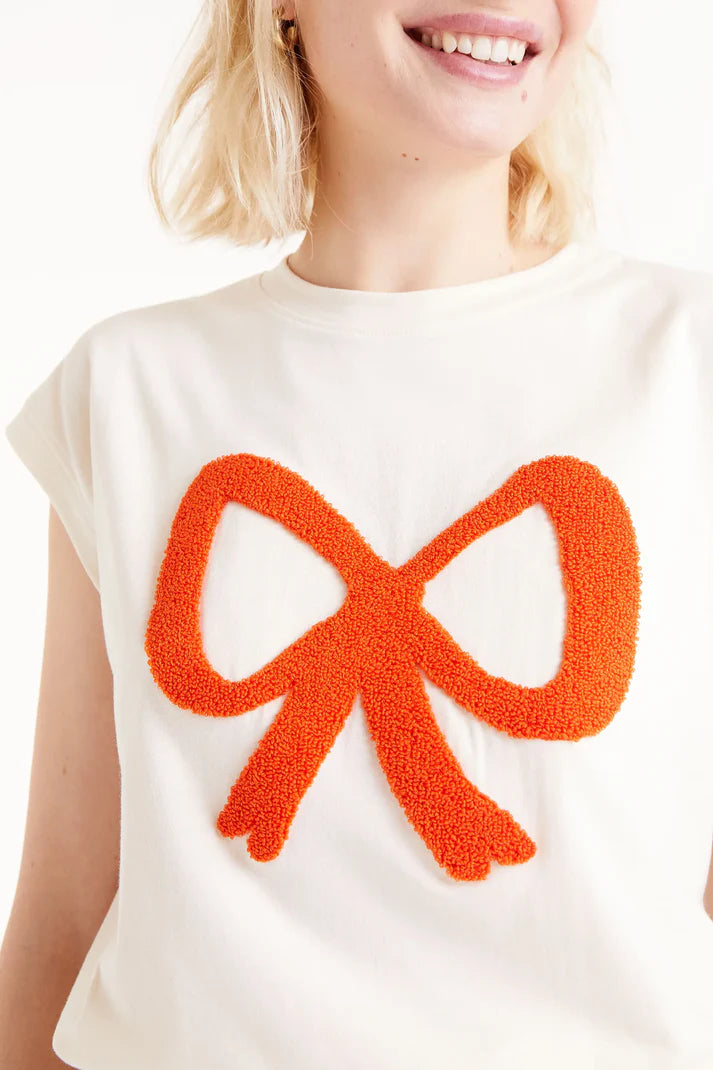 T-SHIRT STAMPA FIOCCO ROSSO COMPANIA FANTASTICA