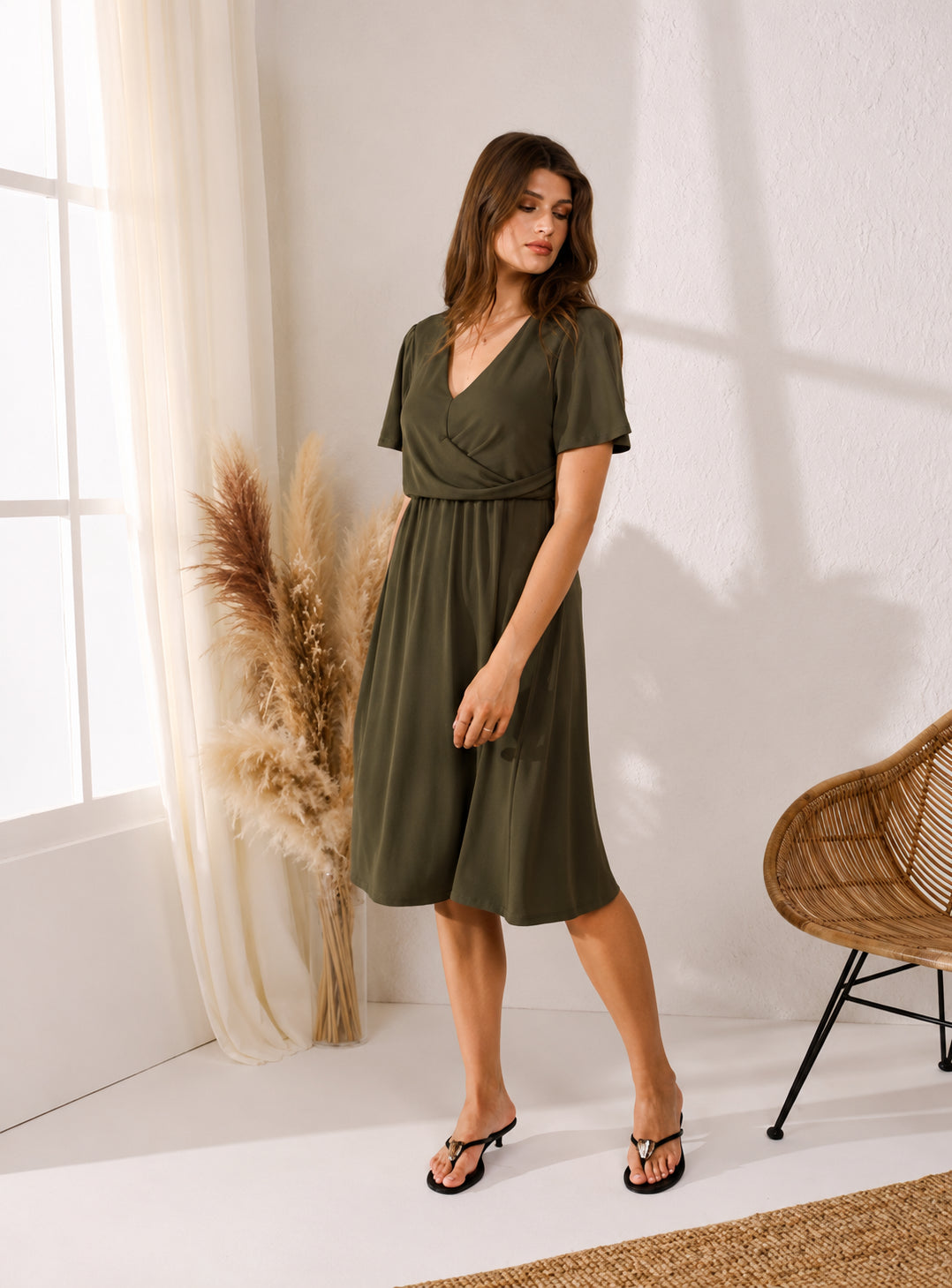 Vestito Midi Scollo V LIZALÙ