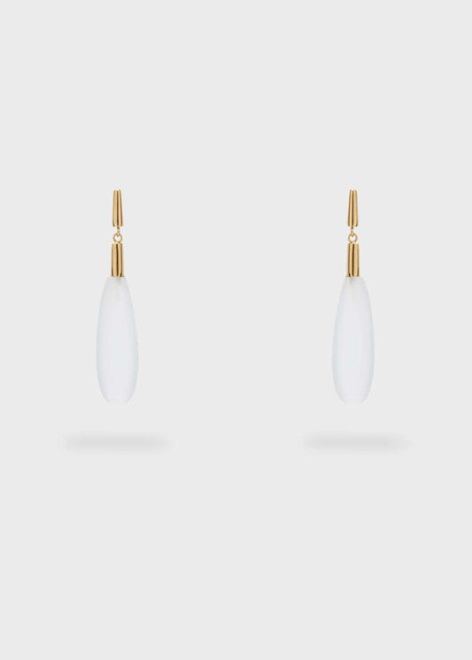 ORECCHINI IVANA PENDENTI OPAL BIANCO NALÌ