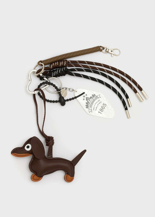 PORTACHIAVI BASSOTTO VINTAGE MARRONE NALÌ