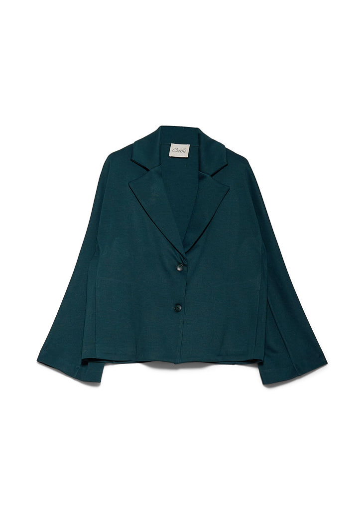 BLAZER OVER BOXY IN PUNTO MILANO PINO CROCHÈ