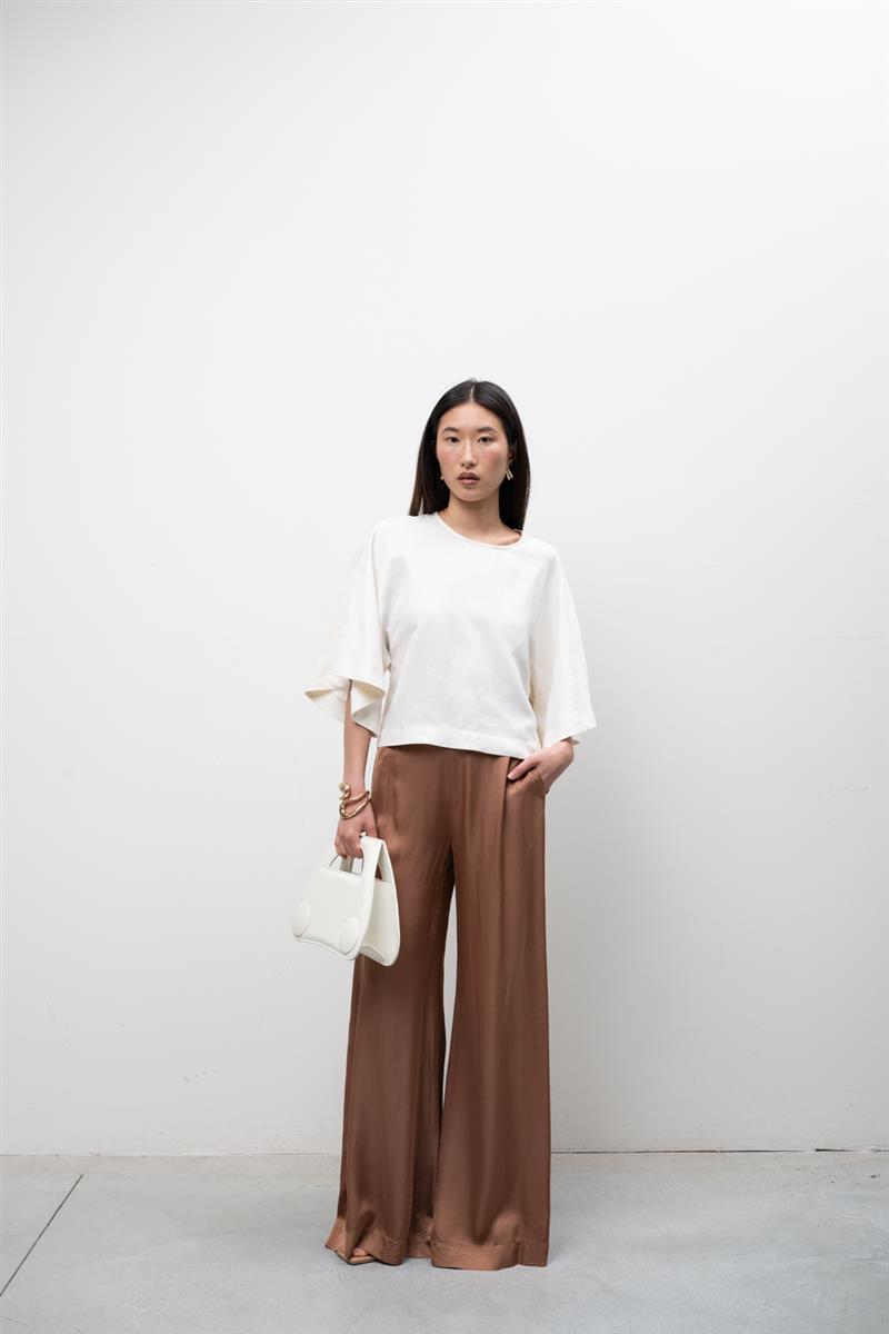 PANTALONE A PALAZZO VISCOSA KAOS JEANS