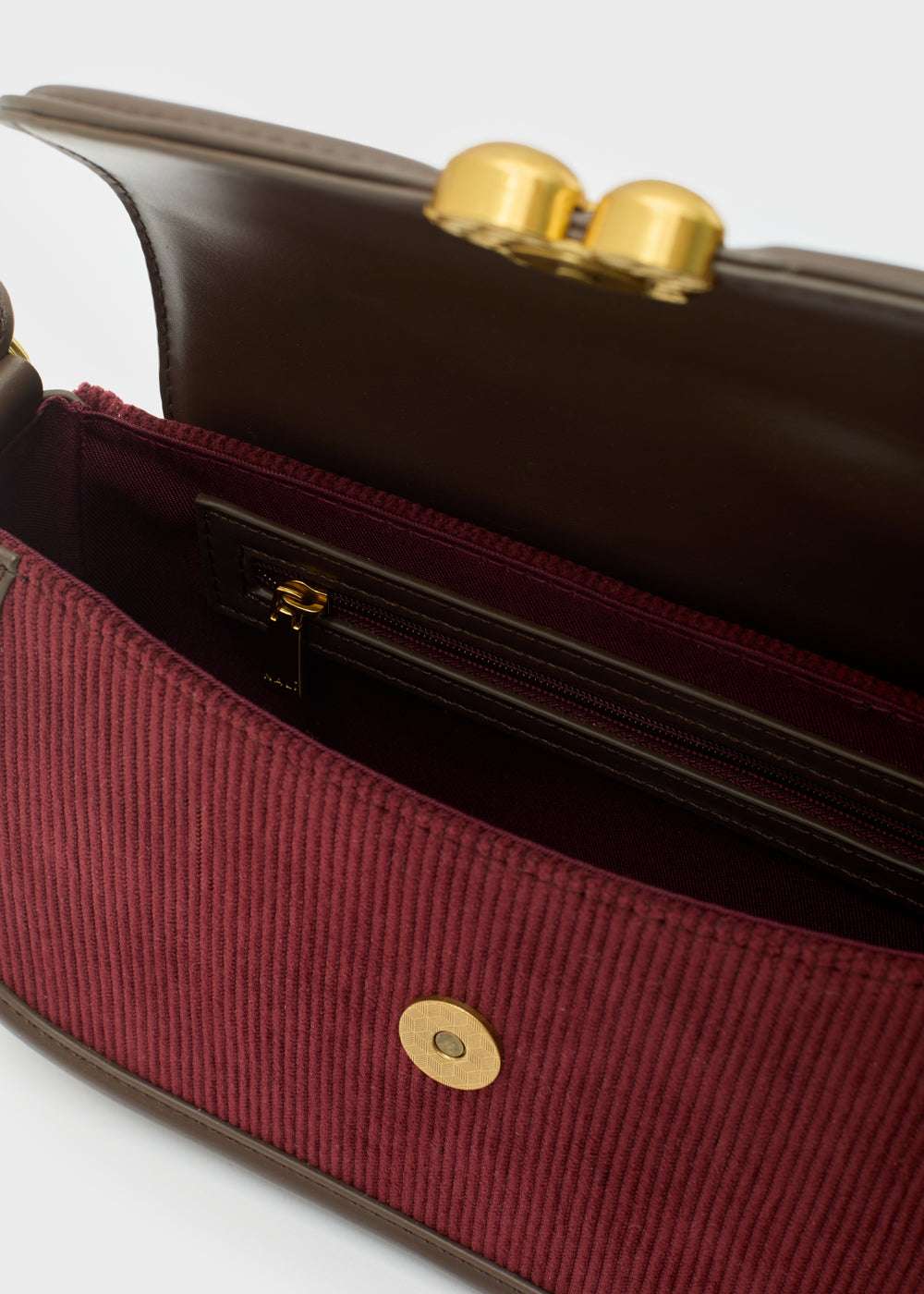 BORSA BOBBY A SPALLA VELLUTO BORDEAUX NALÌ