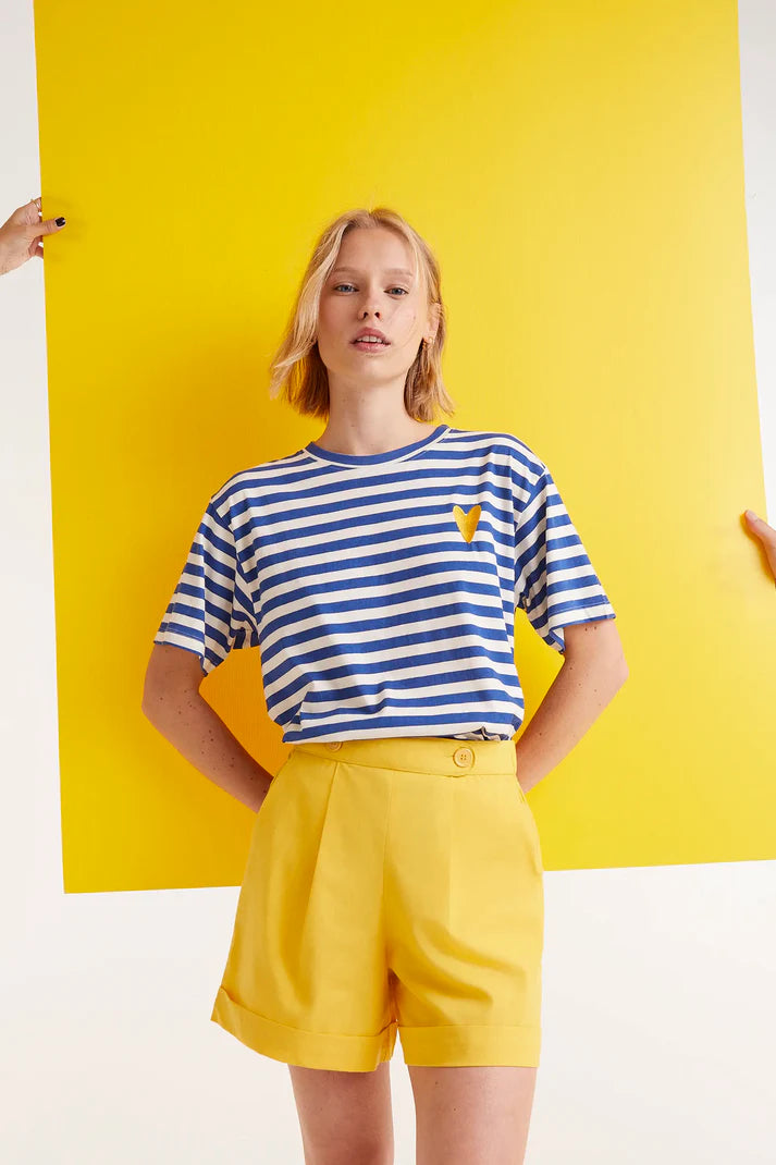 T-SHIRT RIGHE BLU COMPANIA FANTASTICA