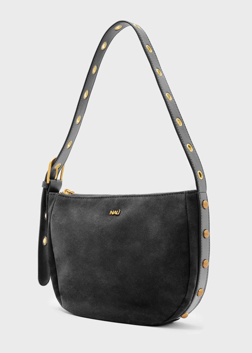 BORSA JOANNE SMALL A SPALLA+BORCHIE NERO NALÌ